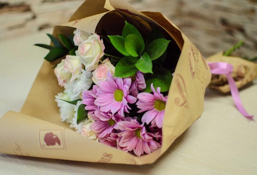 Букет цветов из: Розы и Хризантемы в Нерехте