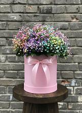 Цветочная композиция из Гипсофила и Розы в шляпной коробке #REPLACE_PRED# Нерехте