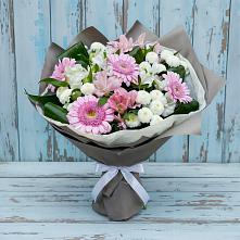 Букет цветов из:  Герберы, Альстромерии и Хризантемы в Нерехте