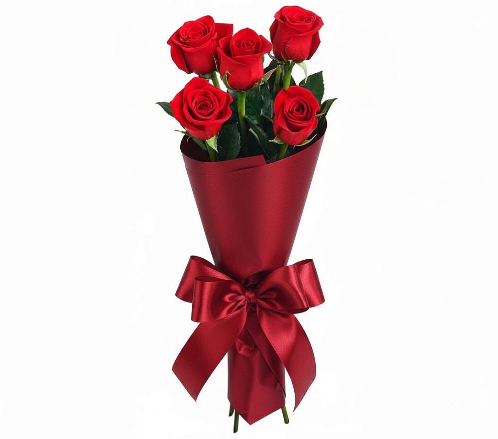 Букет 5 Красных роз Эдлесс Лав в Нерехте