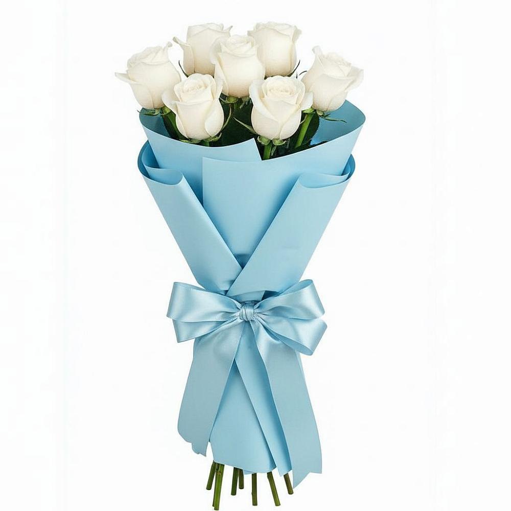 Букет 7 белых роз Проуд в Нерехте