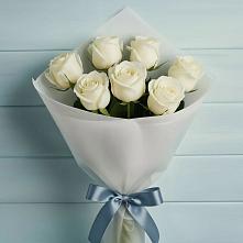 Букет 7 Белых роз Эдлесс Лав в Нерехте