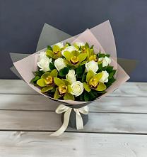 Букет цветов из:  Орхидеи и Розы в Нерехте