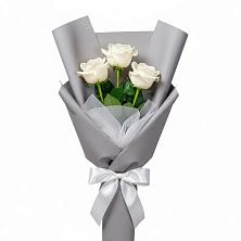 Букет 3 белые розы в Нерехте