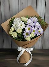 Букет цветов из:  Хризантемы и Розы #REPLACE_PRED# Нерехте