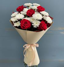 Букет цветов из:  Розы и Хризантемы в Нерехте