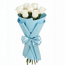 Букет 7 белых роз Проуд в Нерехте