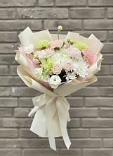 Букет цветов из:  Гвоздики, Розы, Лизиантусы и Хризантемы #REPLACE_PRED# Нерехте