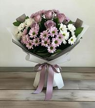 Букет цветов из:  Хризантемы и Розы #REPLACE_PRED# Нерехте