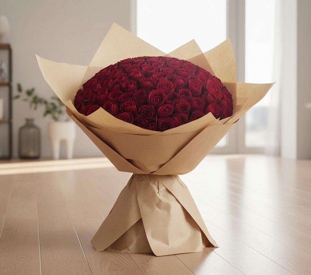 Букет 101 Красная роза в Нерехте