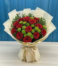 Букет цветов из:  Розы и Хризантемы #REPLACE_PRED# Нерехте