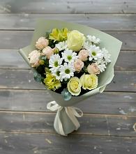Букет цветов из:  Альстромерии, Розы и Хризантемы в Нерехте