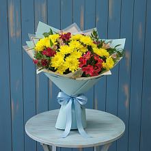 Букет цветов из:  Альстромерии и Хризантемы #REPLACE_PRED# Нерехте