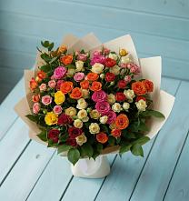 Букет Микс из разноцветных кустовых роз #REPLACE_PRED# Нерехте